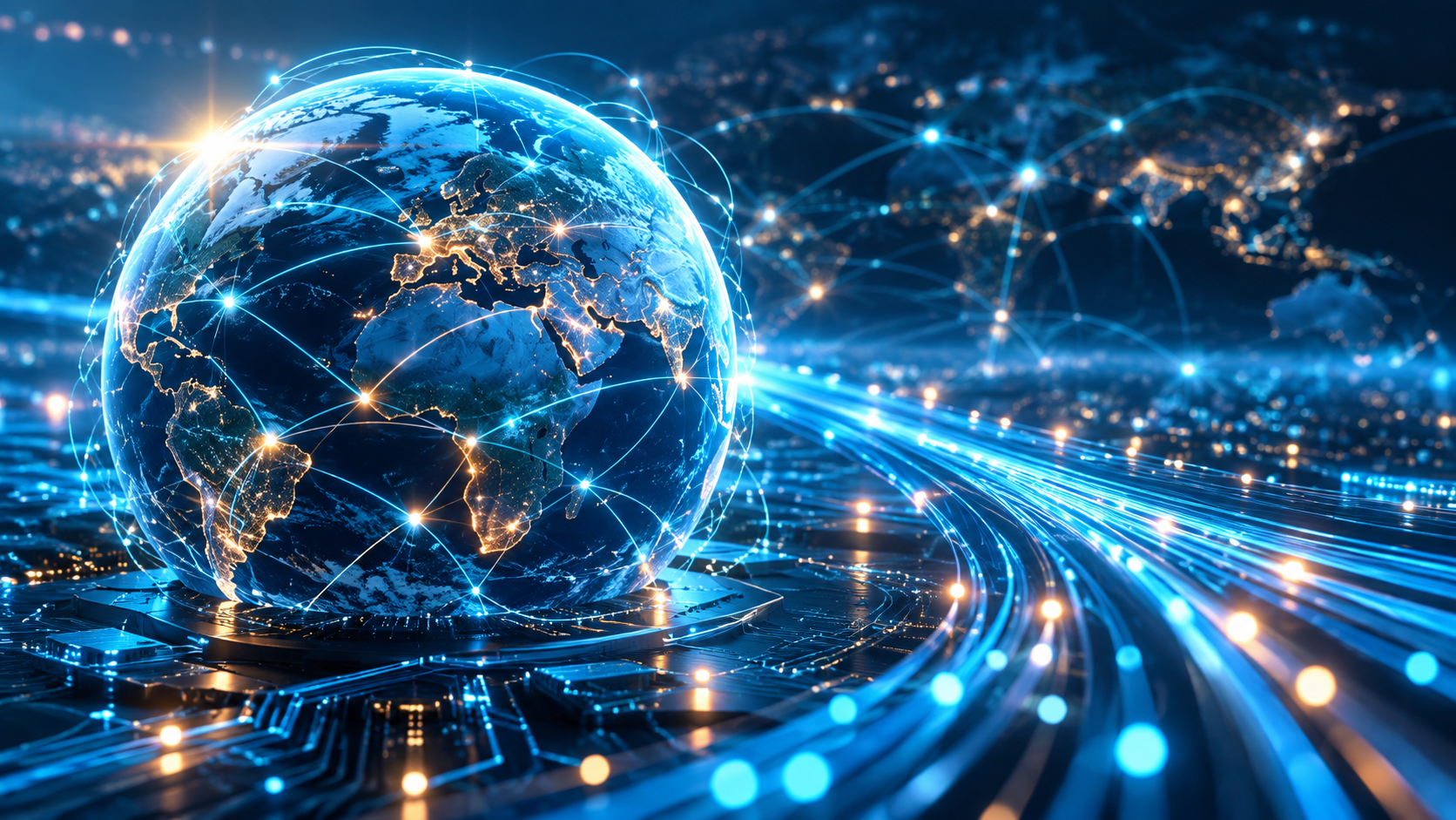 Global network technology illustration